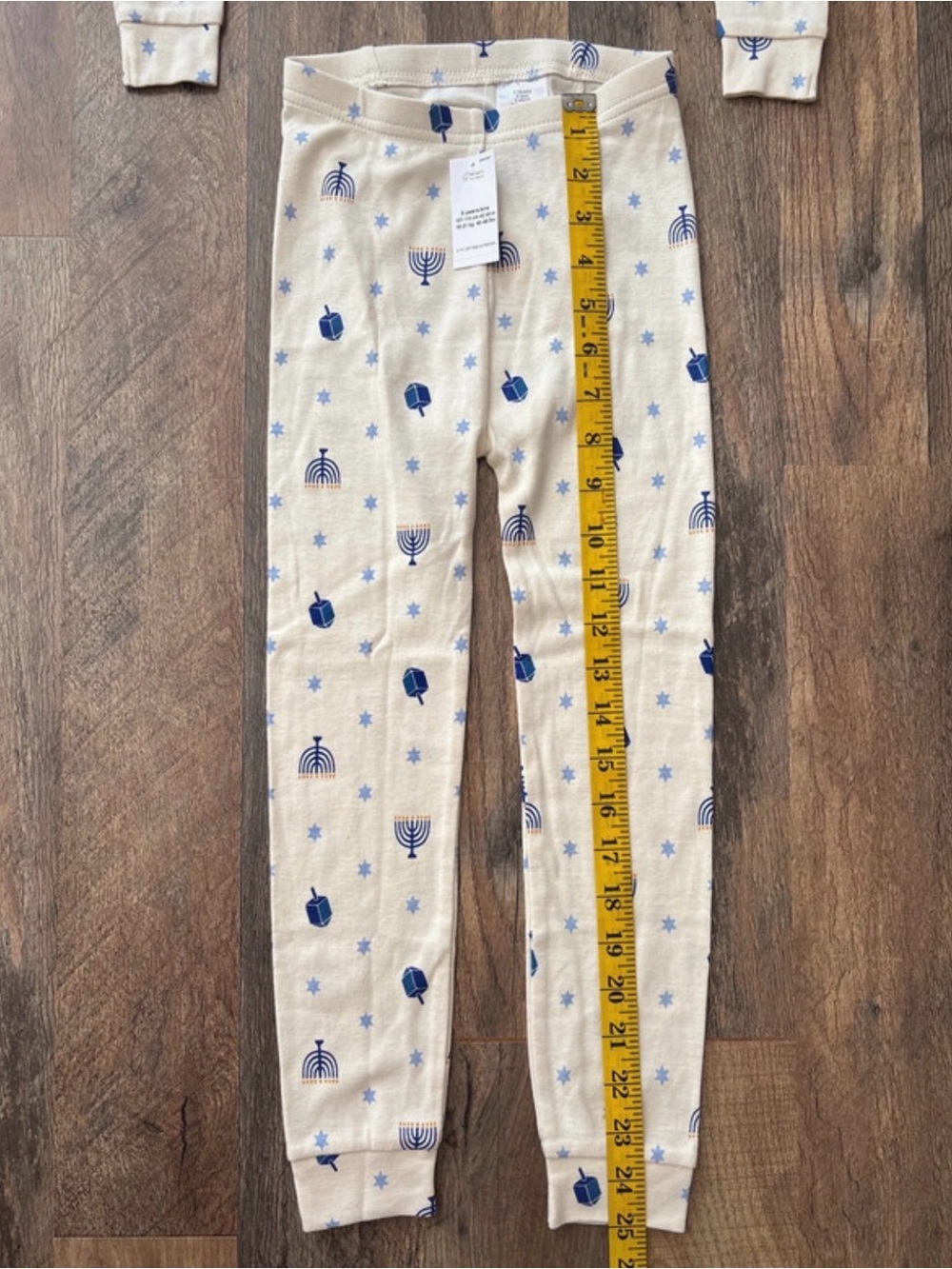 Baby Gap Organic Cotton Blue and Cream Hanukkah 2 piece Set pajamas size 5 new - Picture 5 of 11